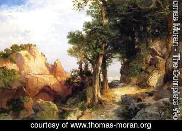 Thomas Moran - On The Berry Trail   Grand Canyon Of Arizona